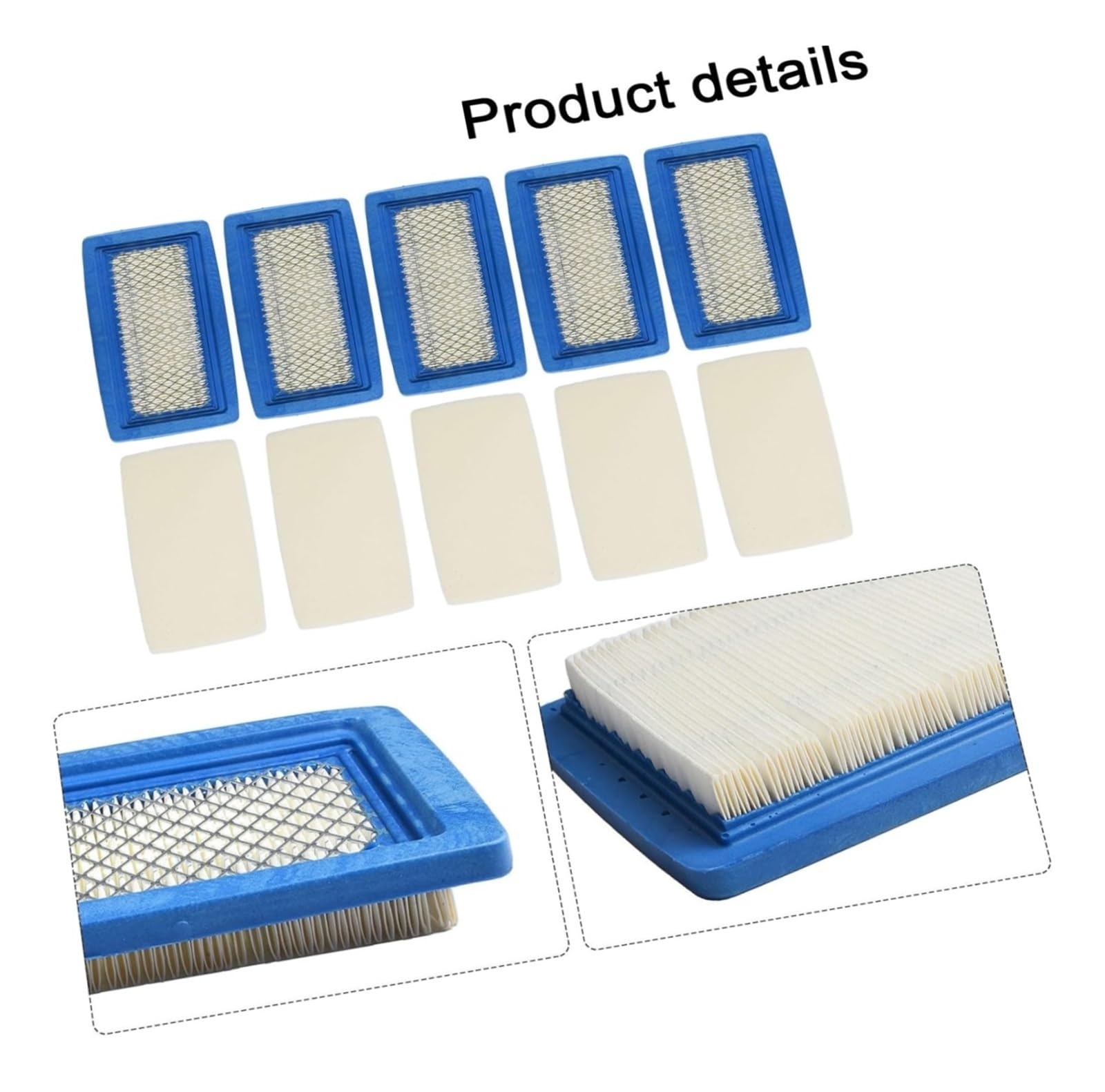 Set di 5 filtri dell'aria e prefiltri for soffiatori for foglie Echo PB 8010 PB 9010, prestazioni migliorate