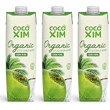 COCOXIM Ready to Drink Organic Coconut Water - 33.8 oz Pack of 3| Zero Added Sugar| Natural & Fresh with Electrolytes & Nutrients