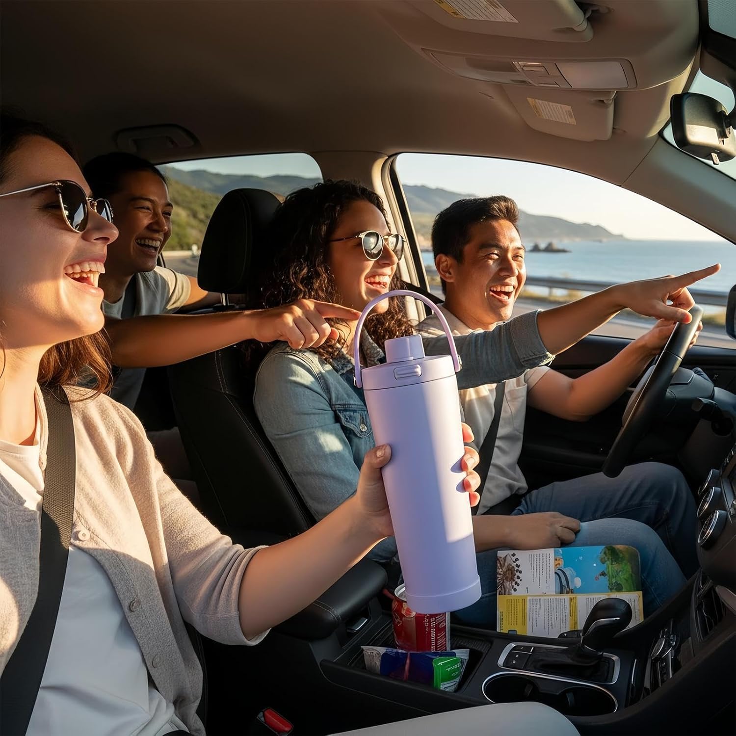 保温タンブラー,ステンレス製 水筒,携帯用 保温保冷 ドリンク タンブラー | ハイキング、旅行、キャンプ、アウトドア、ピクニック、