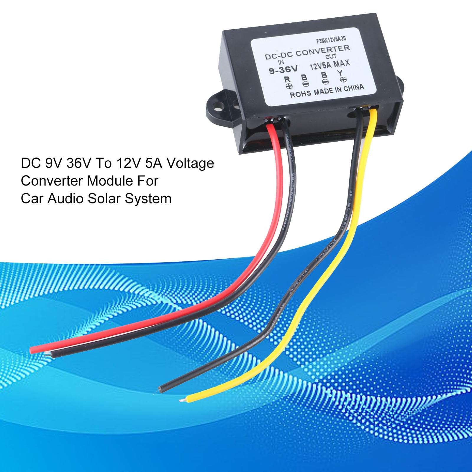 DC9V 36V a 12V 5A Módulo convertidor de voltajes Adaptador de corriente para coche y convertidor LED