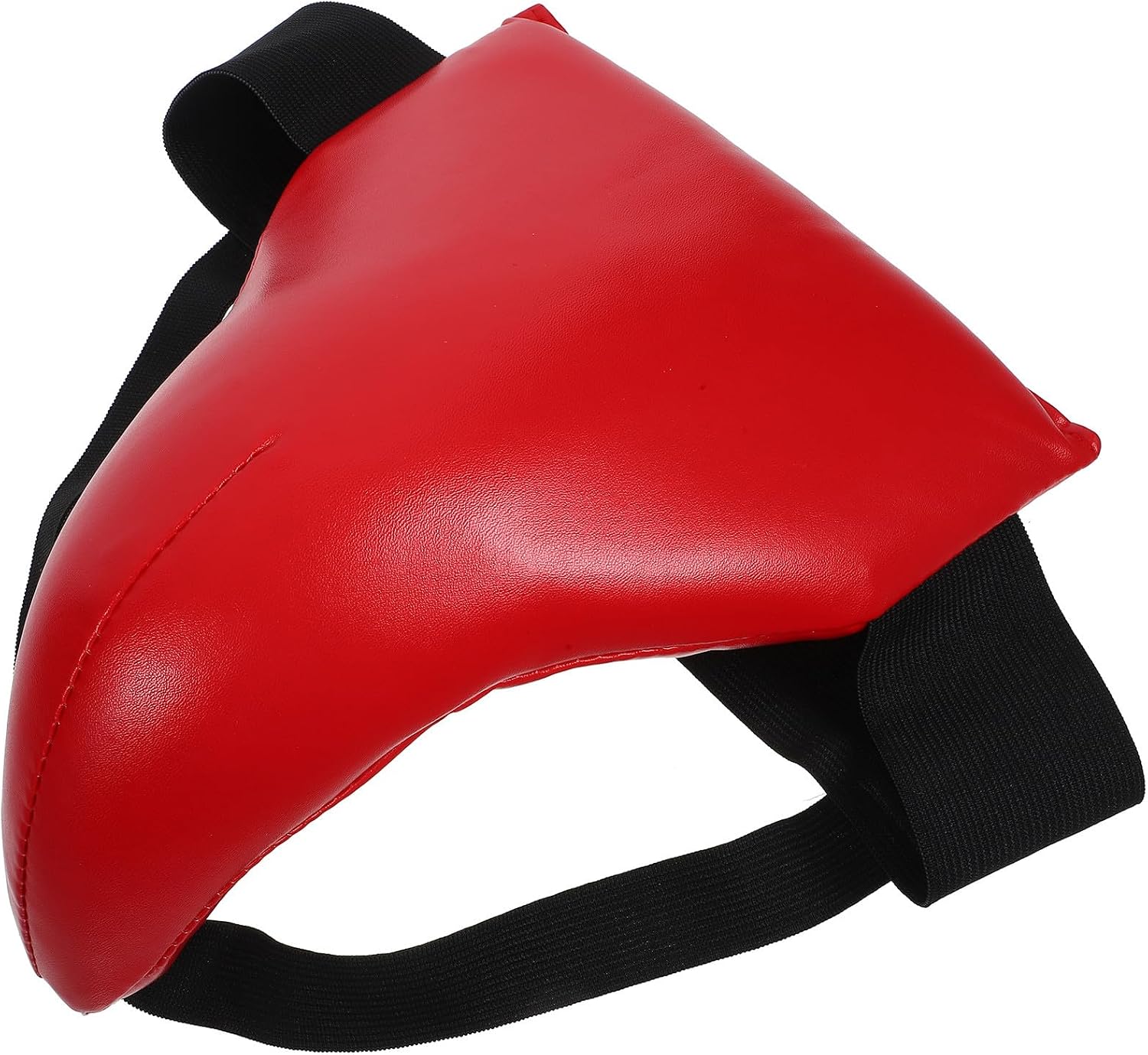 ’s Breathable Groin Protector, Reusable Integrated Crotch Guard for Martial Arts Training, Portable Boxing and Taekwondo Protective Gear in Red