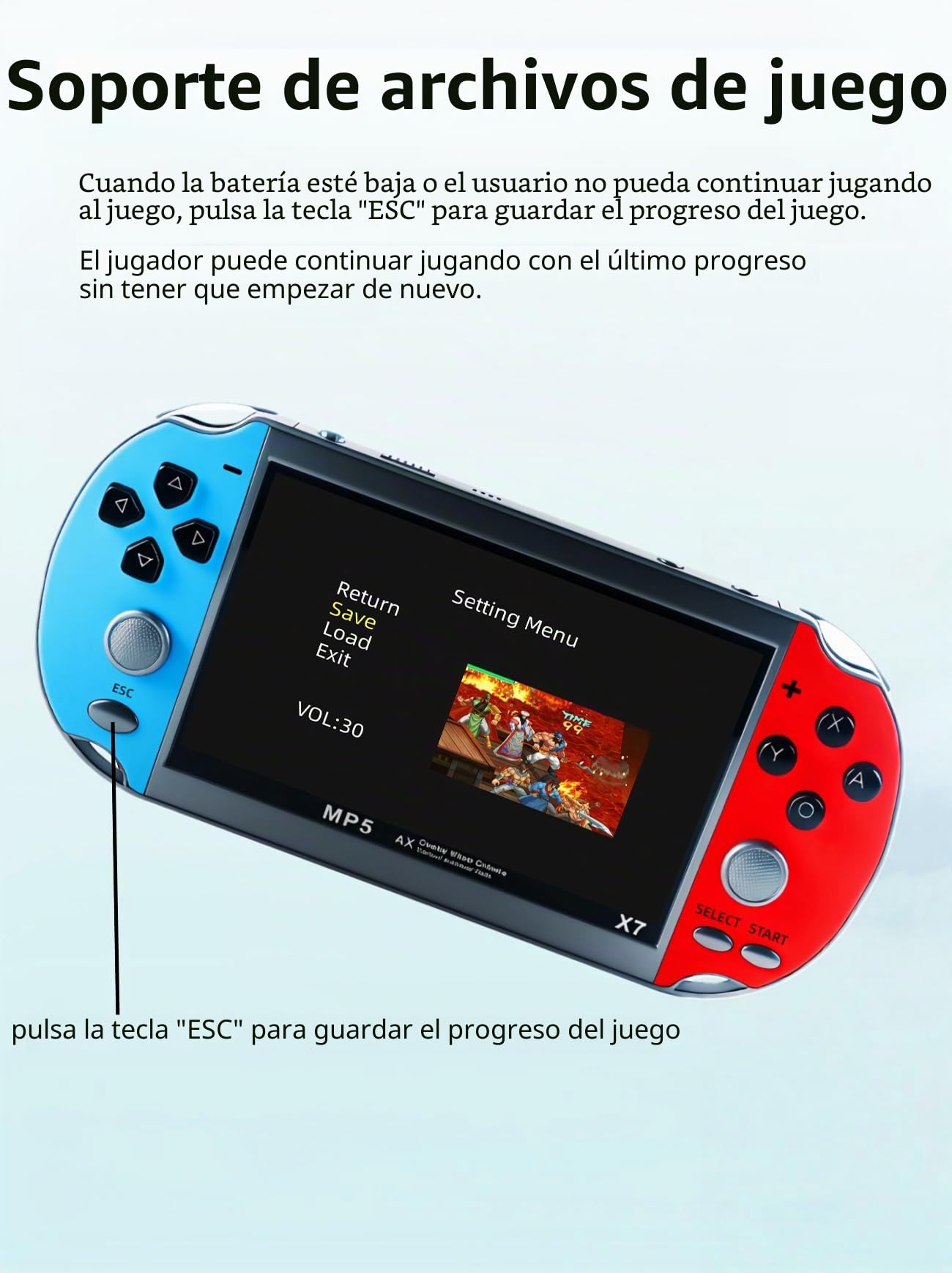 4,5 Pulgadas Consola de Juegos Retro Múltiples Simuladores 3000 Juegos Gratis Integrados Compatible con Video/Música Juguetes Portátiles Juegos Electrónicos de Viaje Regalos para Niños