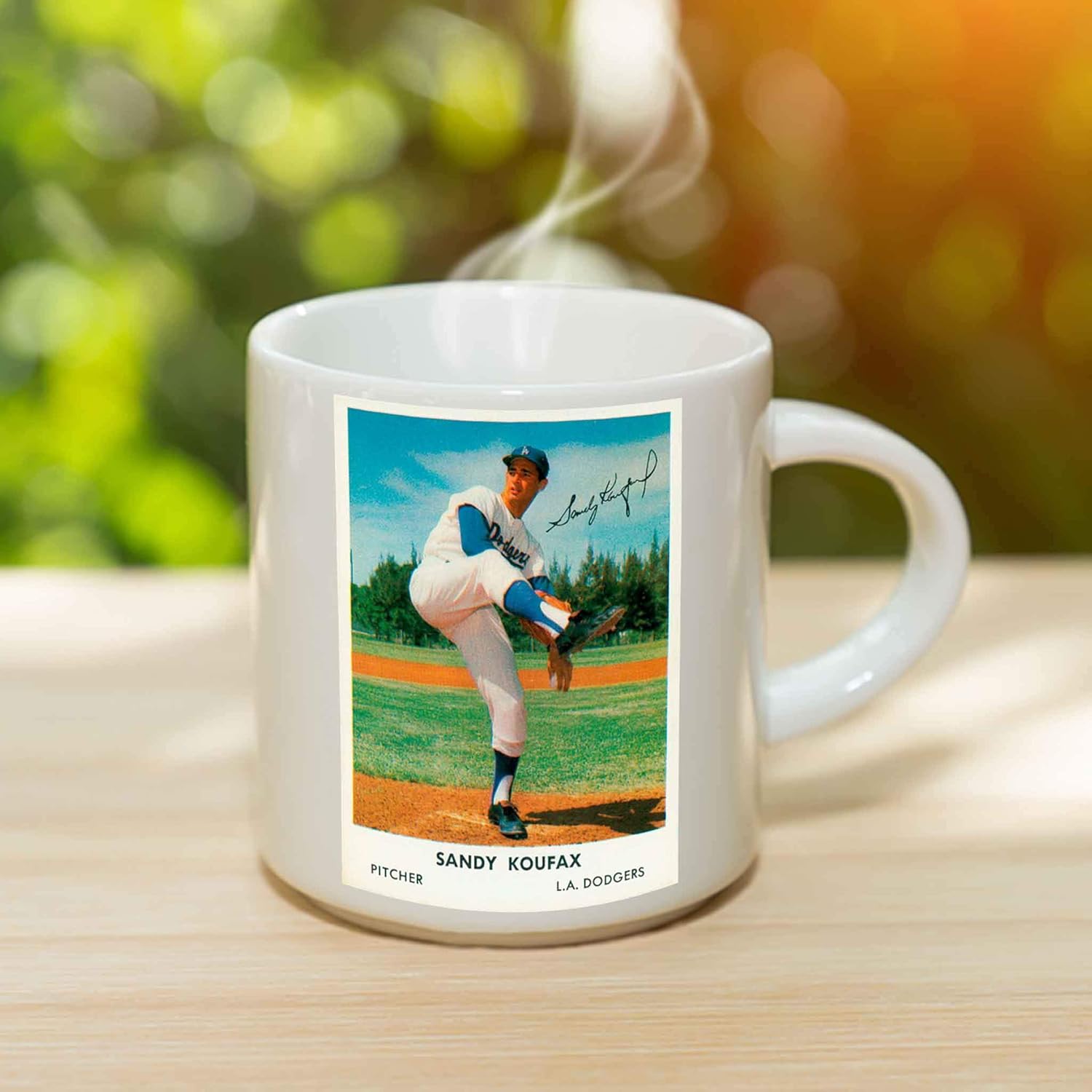 Sandy Koufax Coffee Mug - Classic Vintage Baseball Ceramic Cup, Gift Idea for Sports Fans/Players, Birthday/Christmas/Holiday Present for Men/Women/Adults, 11 Oz
