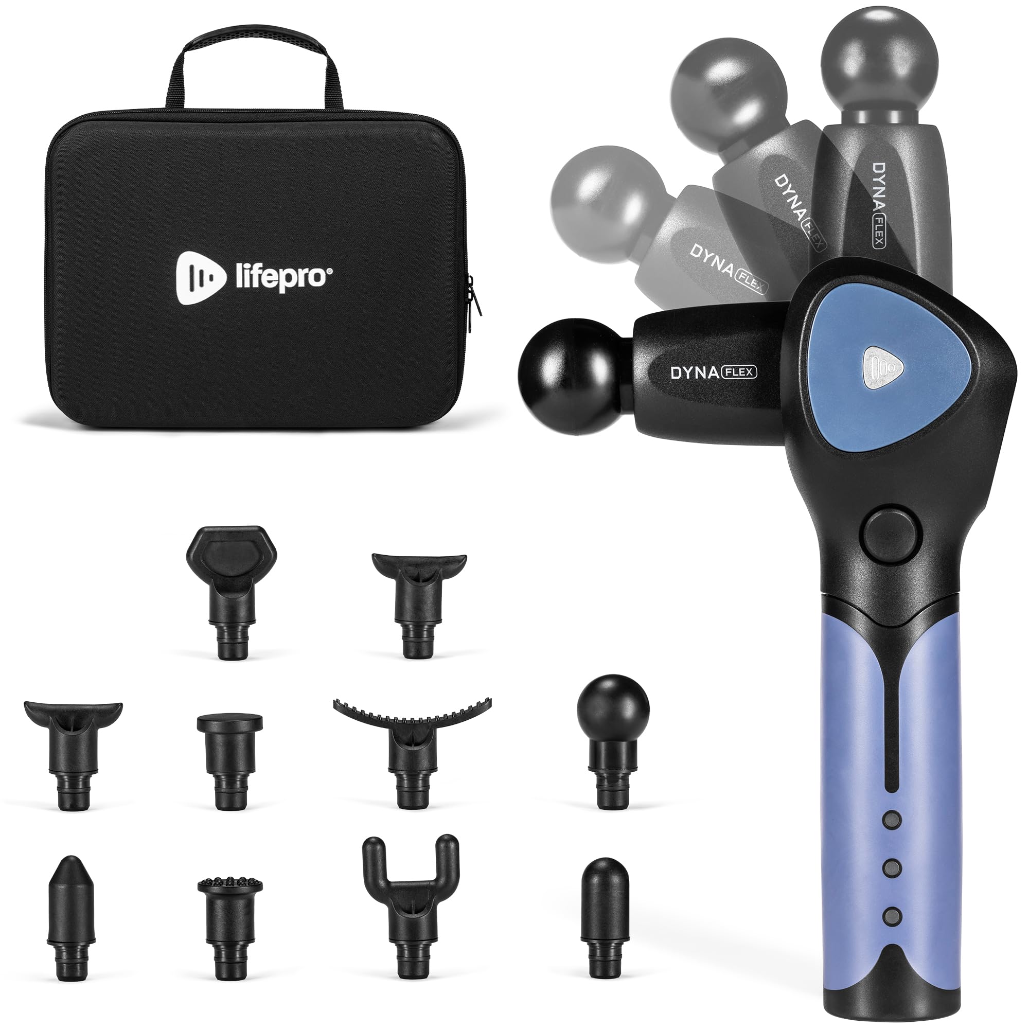 Percussion Massage Gun FSA HSA Eligible– Deep Tissue Handheld Massager for Athletes – Muscle Recovery Tool for Men & Women – Quiet, Portable with Attachment Heads & Travel Case