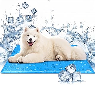 Nobleza Kühlmatte Hund, Kühldecke Extra Groß, 120 * 80cm, Kühlkissen mit Ungiftiges Gel, Hundekühlmatte Selbstkühlend für Haustiere & Menschen, XXL