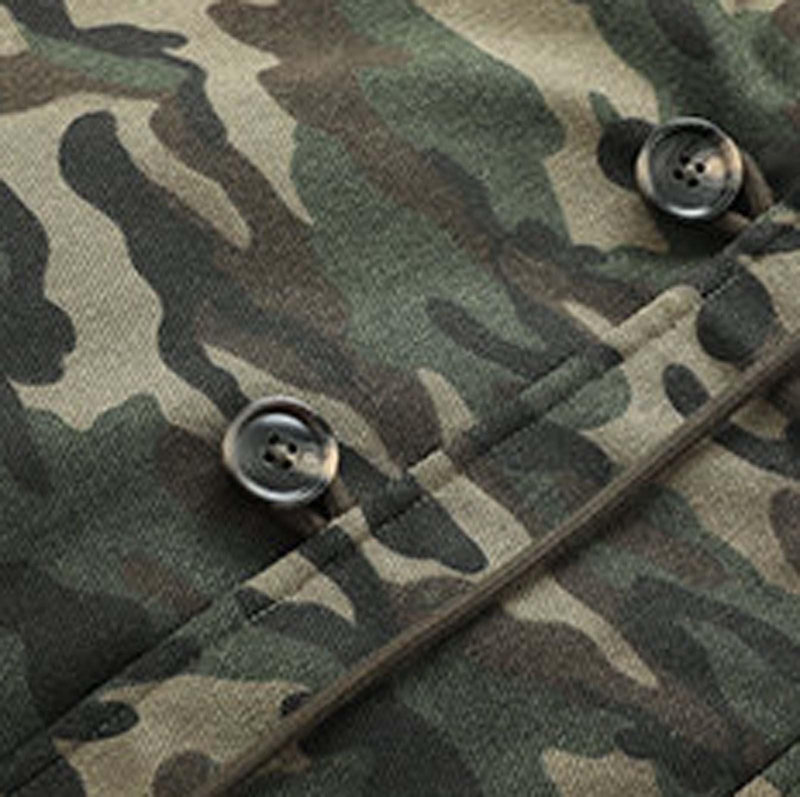 Herren Skijacke Warm Gefüttert Winterjacke mit Fellkapuze Outdoor Snowboardjacke Gepolstert Camouflage Vintage Übergangsjacke Winddichte Windbreaker Dicke Steppjacke