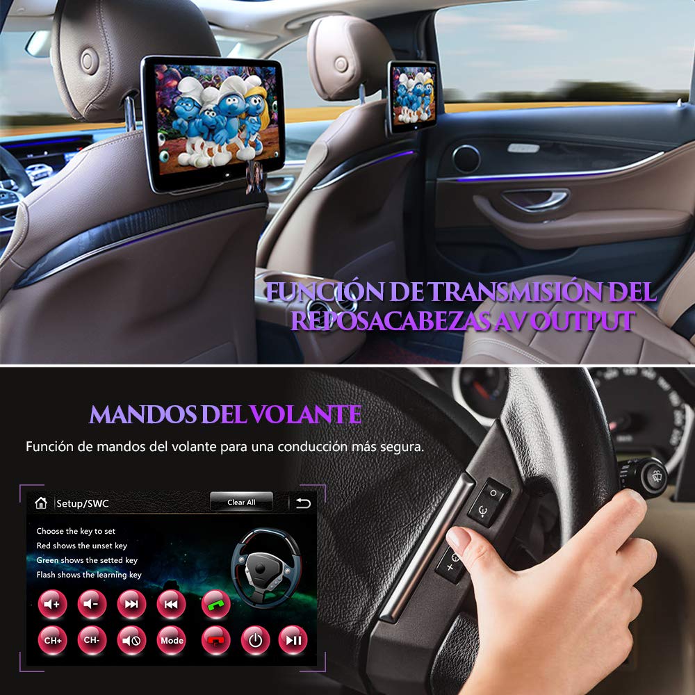 AWESAFE Radio Coche 7 Pulgadas con Pantalla Táctil 2 DIN para Opel, Autoradio con Bluetooth/GPS/FM/RDS/CD DVD/USB/SD, Apoyo Mandos Volante, Mirrorlink y Aparcamiento (Gris)