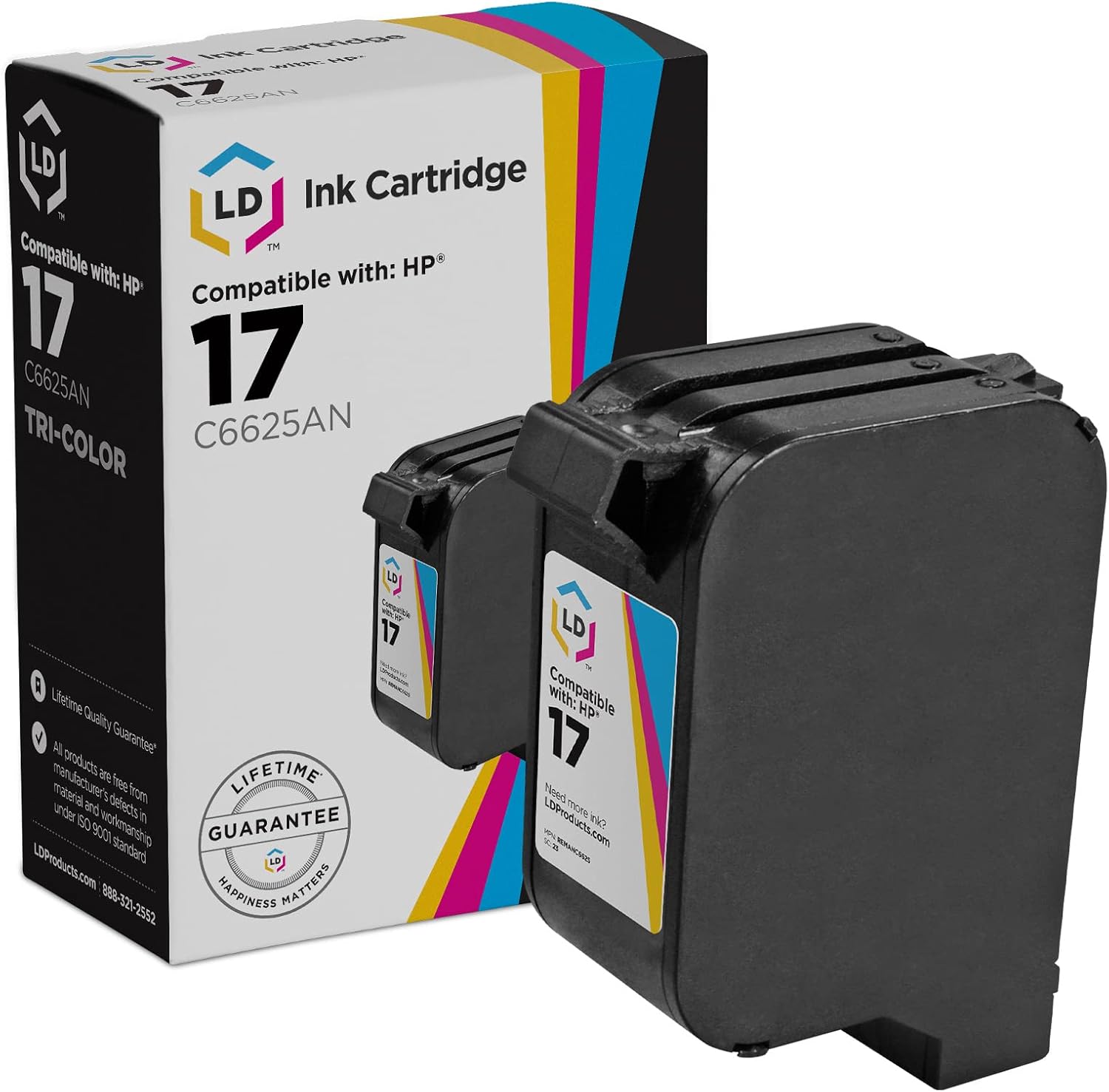 LD Products Remanufactured Ink Replacement for HP 17 C6625 (Tri-Color)