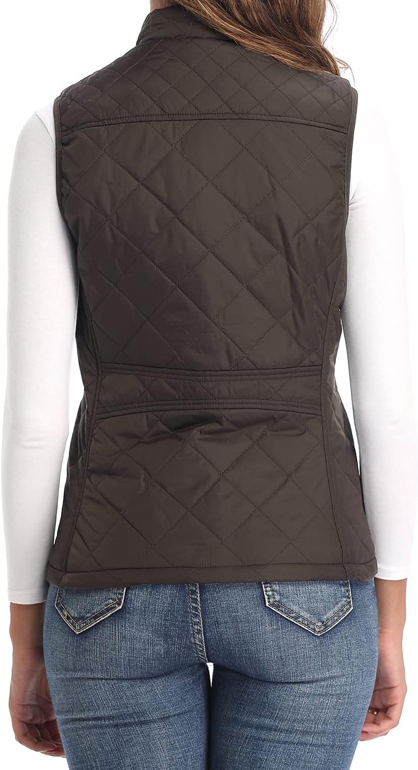 Argstar Women's Vest, Quilted Lightweight Zip Pockets Padded Gilet (XS-2XL) - Image 4