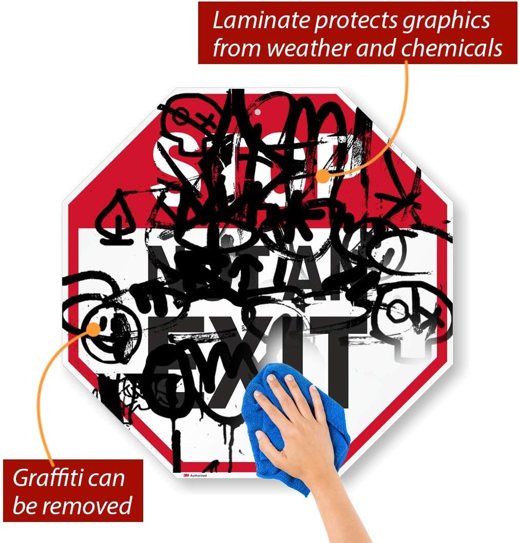 SmartSign "Stop - Not An Exit" Sign | 24" x 24" 3M Engineer Grade Reflective Aluminum