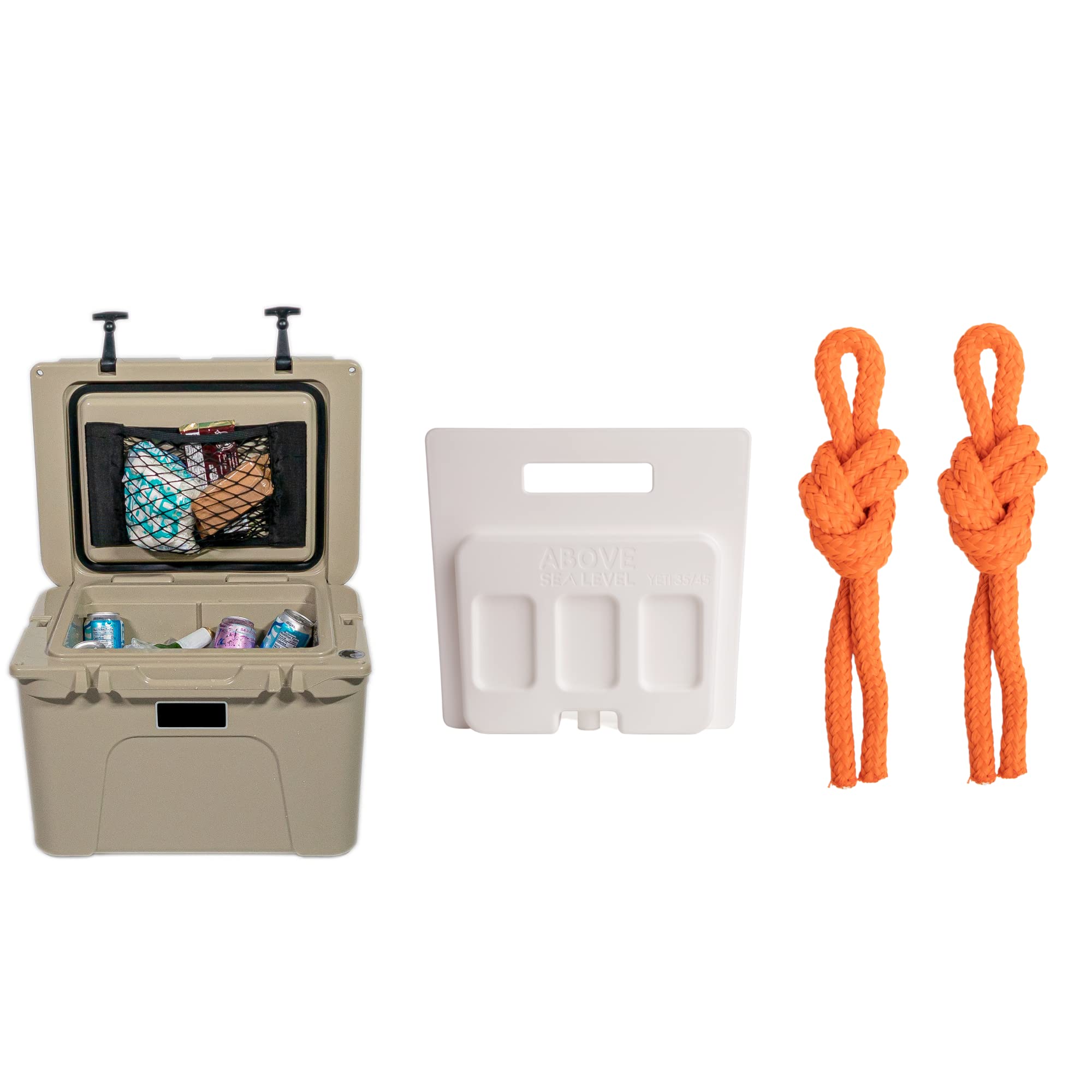 Above Sea Level YETI 35 Accessory Bundle - Ice Pack Divider and Medium Cooler Net - YETI Tundra 35 Accessories - YETI 35 Accessories