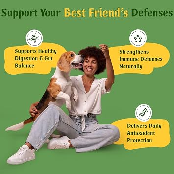 Turkey Tail Mushroom for Dogs, 90 Capsules x 500mg, Immune & Gut Support