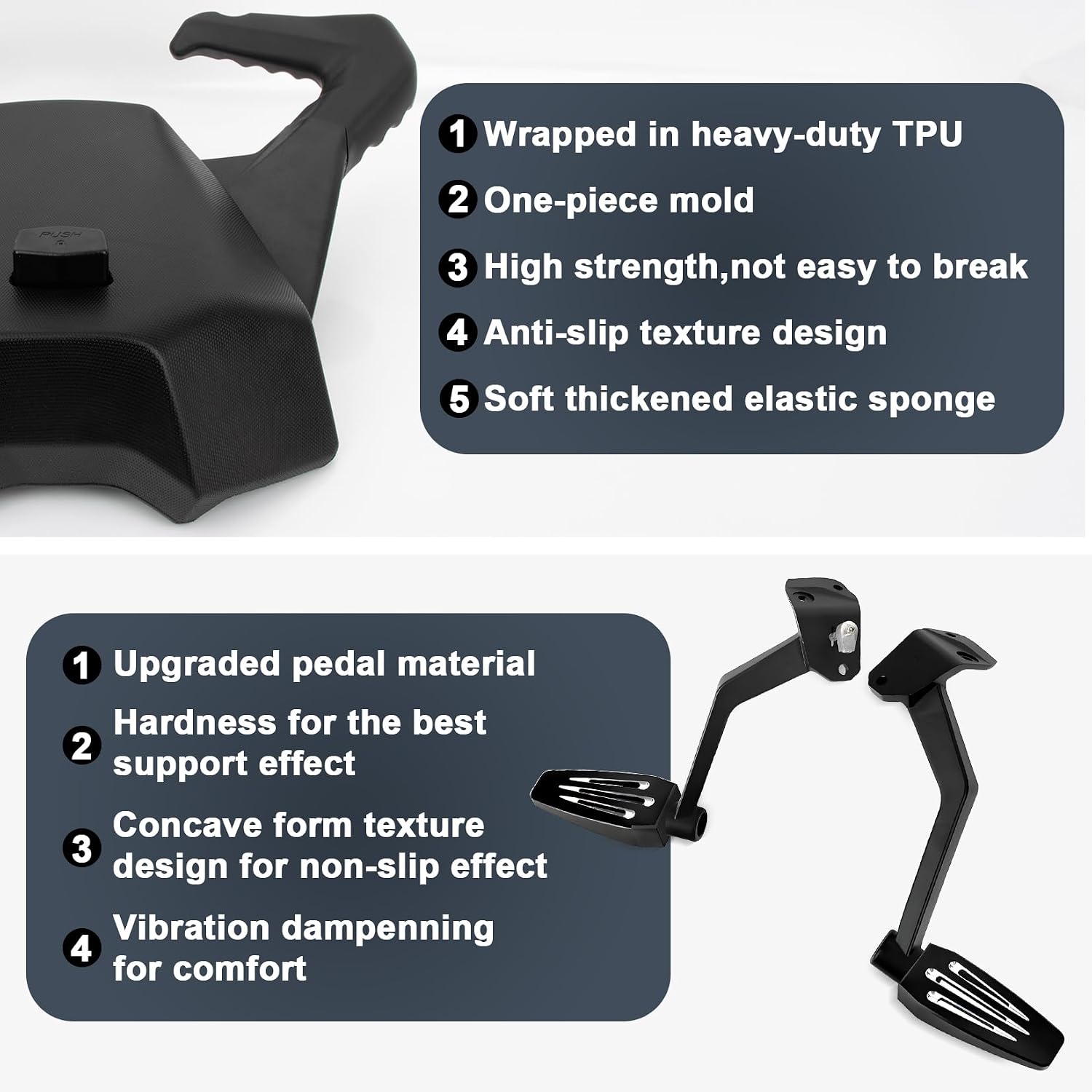 PSLER 2-Up Rear Passenger Seat with Foot Pegs for Ryker 219400842 | 2-Up passenger seat with foot pegs for Ryker (All Models). Replaces OEM #219400842. Requires MAX Mount #219400800.