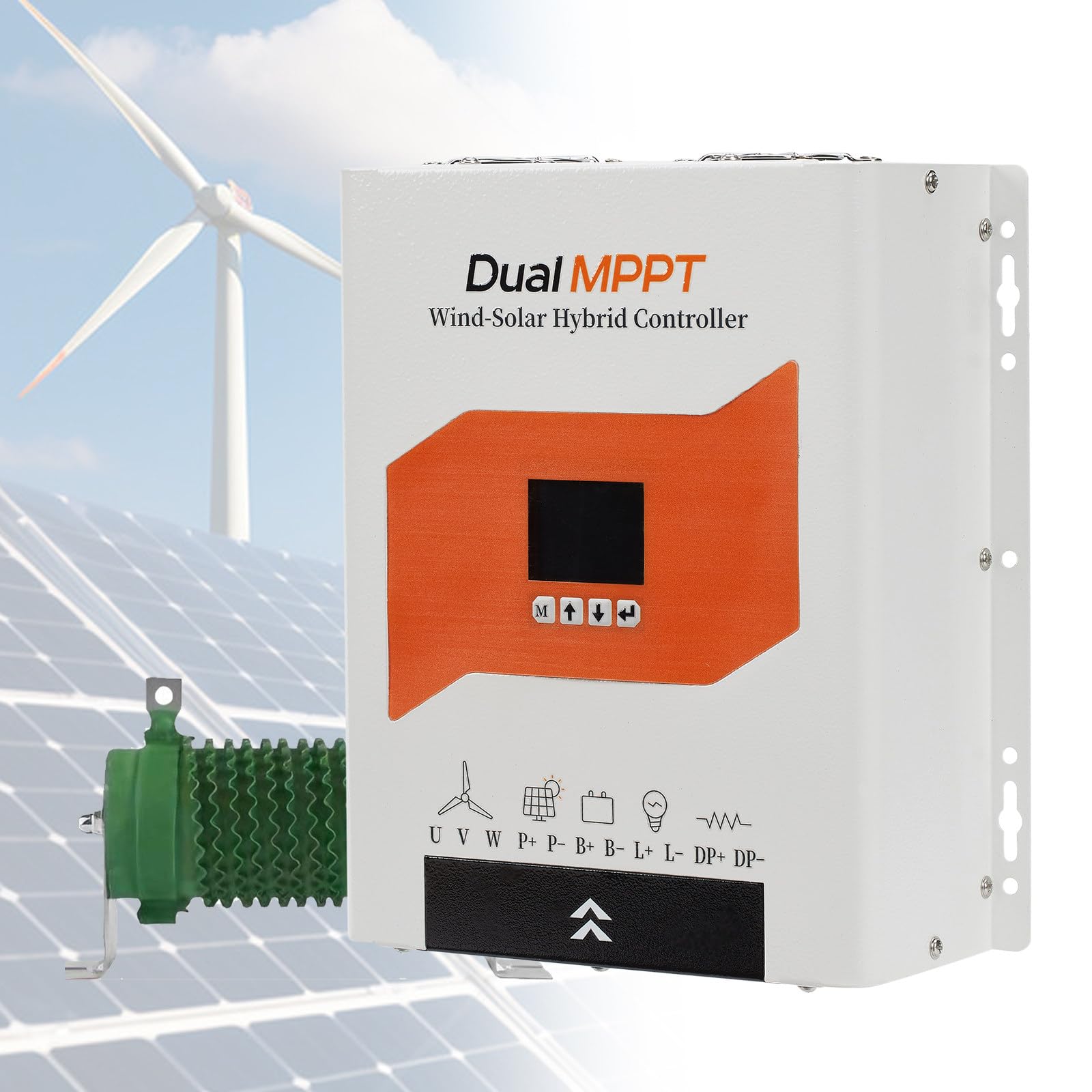Kolorowy Regulator łAdowania Wiatrowo-SłOnecznego Z PodwóJnym Mppt I ZewnęTrznym ObciążEniem, 5000 W, 12 V/24 V/48 V, Do Zastosowań W Pojazdach 12V/24V