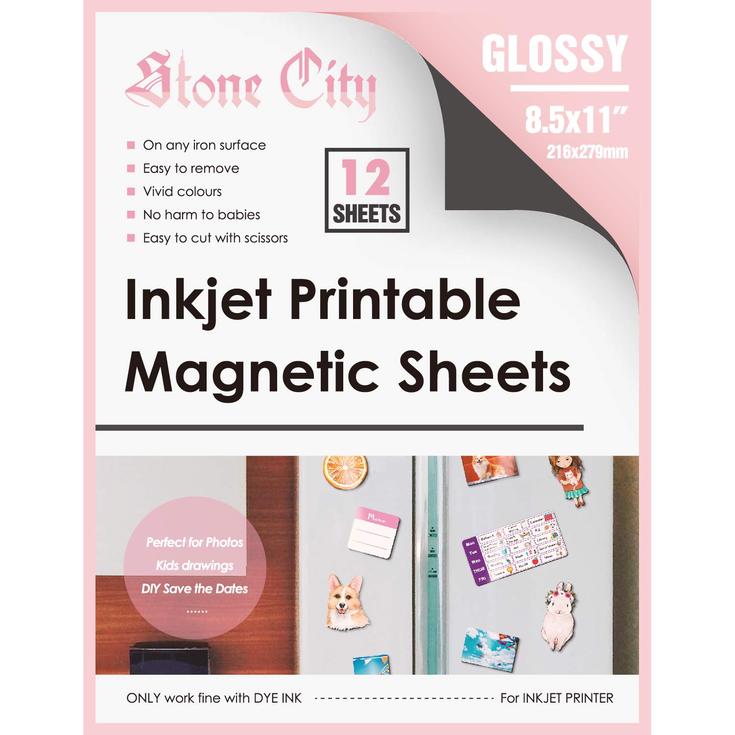 Buy Stone City Sheets Printable Glossy Paper 12mil Thick for