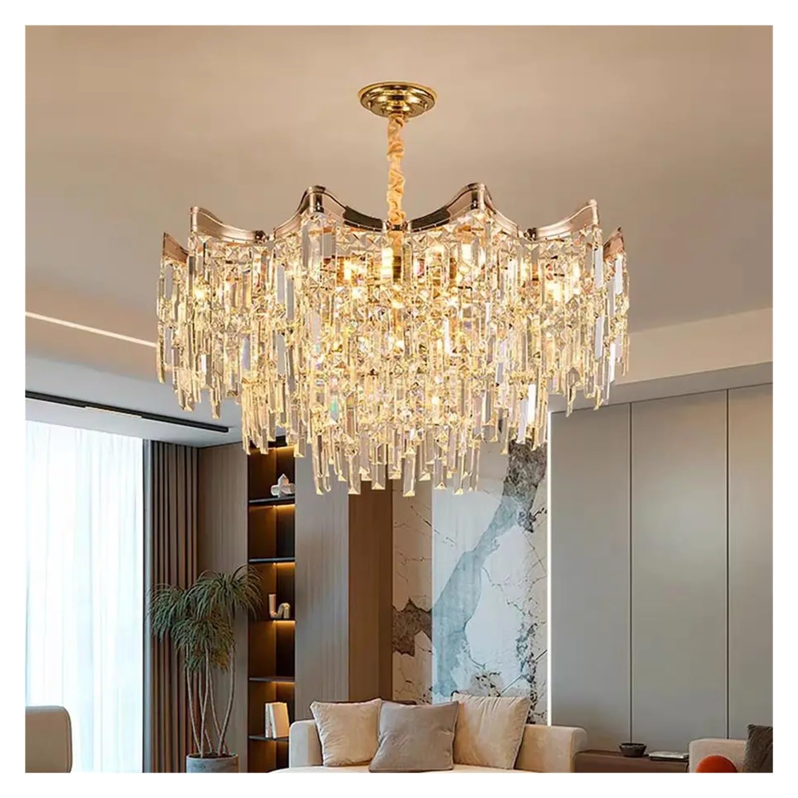 Lampadari nordici a Sospensione Moderni a LED con Cristalli, Moderni | per lampade da Soggiorno