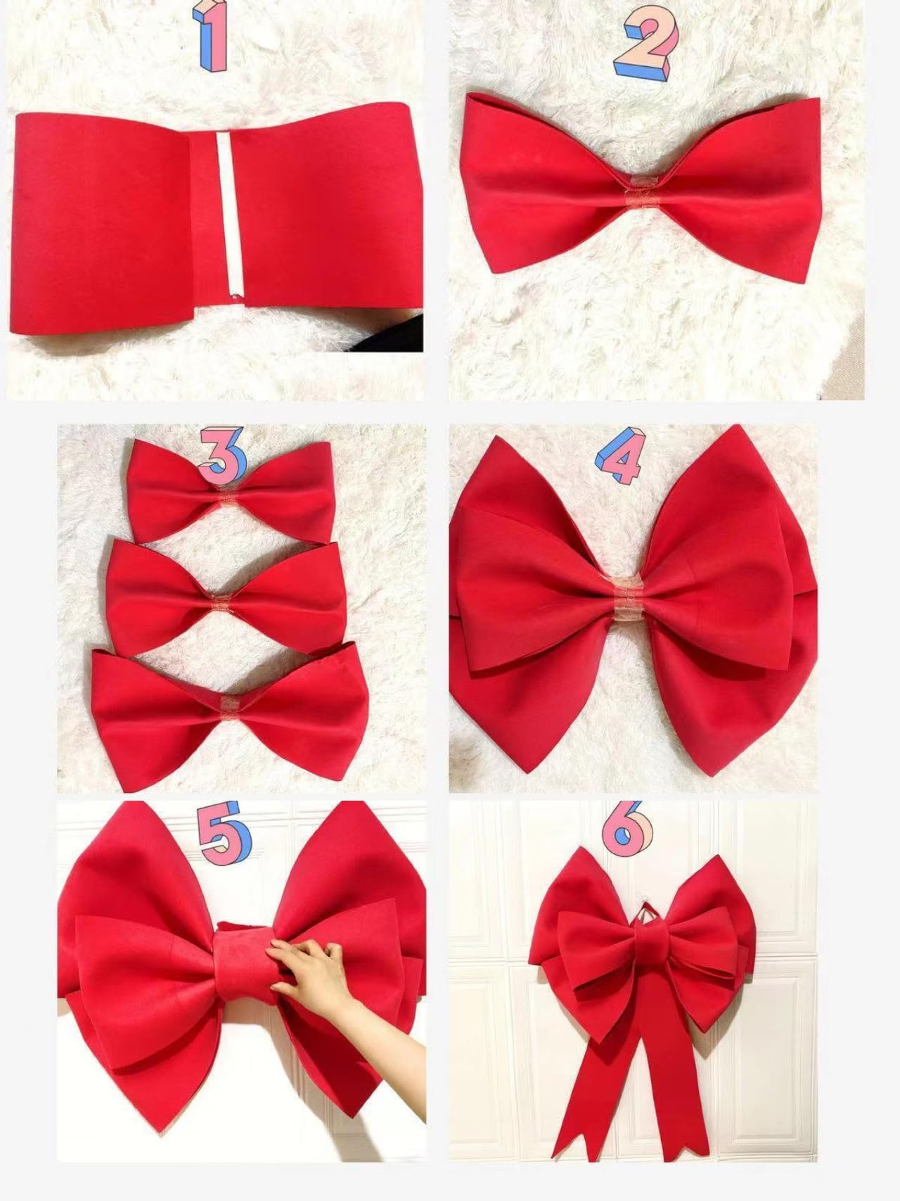 Lazo extra grande decorativo DIY lazo gigante lazo decorativo lazo rojo lazo de coche lazo de regalo para boda, fiesta, coche, día de San Valentín, Navidad, regalo decorativo, vino tinto, 75 cm