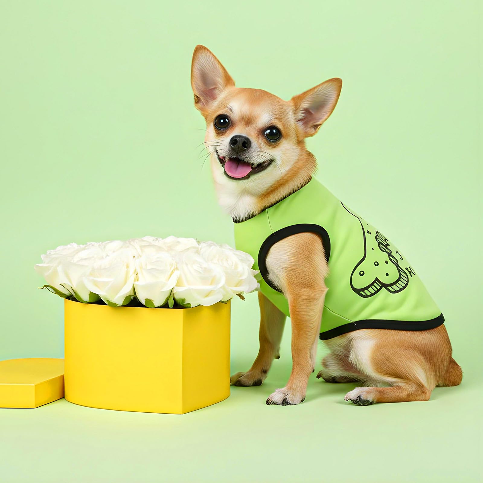 Lot de 4 vêtements pour chihuahua, t-shirts mignons pour petit chien, doux et confortable, noir, taille XXS pour Teacup, Yorkshire Terrier, chiots et chatons