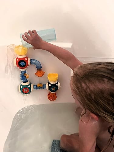 Miniatura 9 de Discovery Toys - Tubos de baño  Juguete de bañera para niños pequeños  Juguete de agua para el baño  Juego interactivo de baño  Juguete de agua para