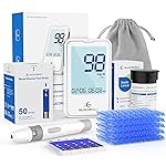 Glucoracy G-425-2 Blood Glucose Monitoring System,Blood Sugar Test Kit with Lancing Device, 50 Test Strips and 50 Lancets for Diabetes, Home Testing Kit