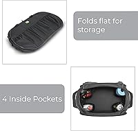 Vista 5 de Organizador de baúl desplegable Smart Design con asas fáciles de llevar, bolsillos laterales y cierre de cremallera - 58 cm - Diseño plegable