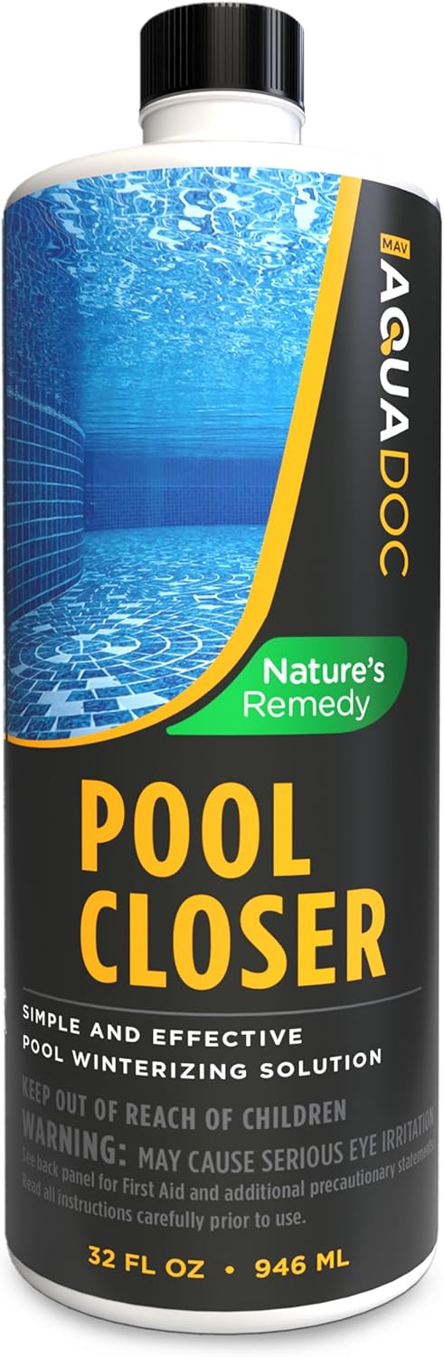 AquaDoc All-in-One Pool Closing Kit Chemical - 32oz - Treats up to 30,000 Gallons - Pool Winterizing Kit for Above Ground and Inground Pools - Winter Closing Chemicals Made in USA