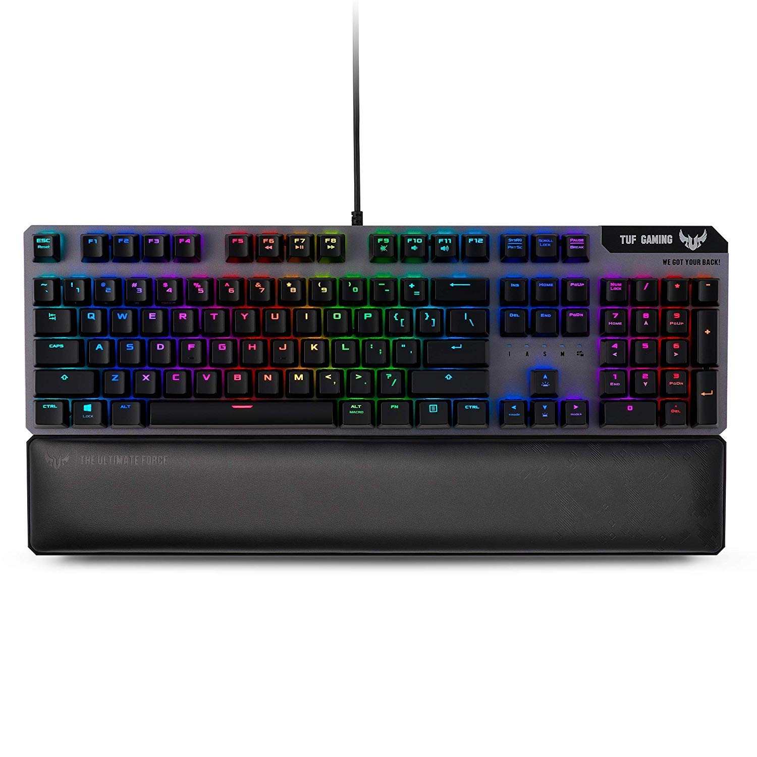 ASUS Optical-Mechanical Compact Gaming Keyboard - RA03 TUF K7 PC Gaming Keyboard, Linear Switches, 25X Faster, Magnetic Wrist Rest, IP56 Waterproof Standard