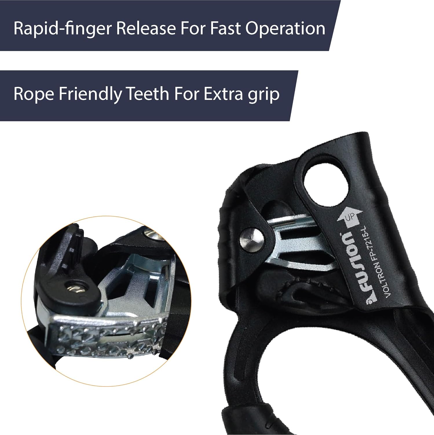 Fusion Climb Hand Ascender Rock Climbing Tree Arborist Rappelling Gear Equipment Rope Clamp for 8~13MM Rope (Left Handed) : Sports & Outdoors