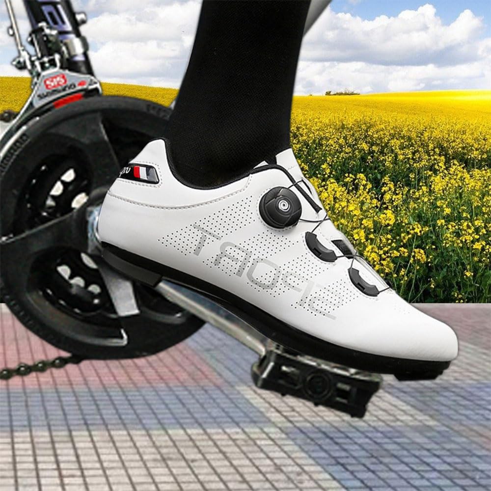 Scarpe Ciclismo Strada Uomo Senza Attacchi, Scarpe MTB Uomo Donna, Unisex Equitazione MTB da Ciclismo da Bici, Suela de Goma, 36EU-47EU