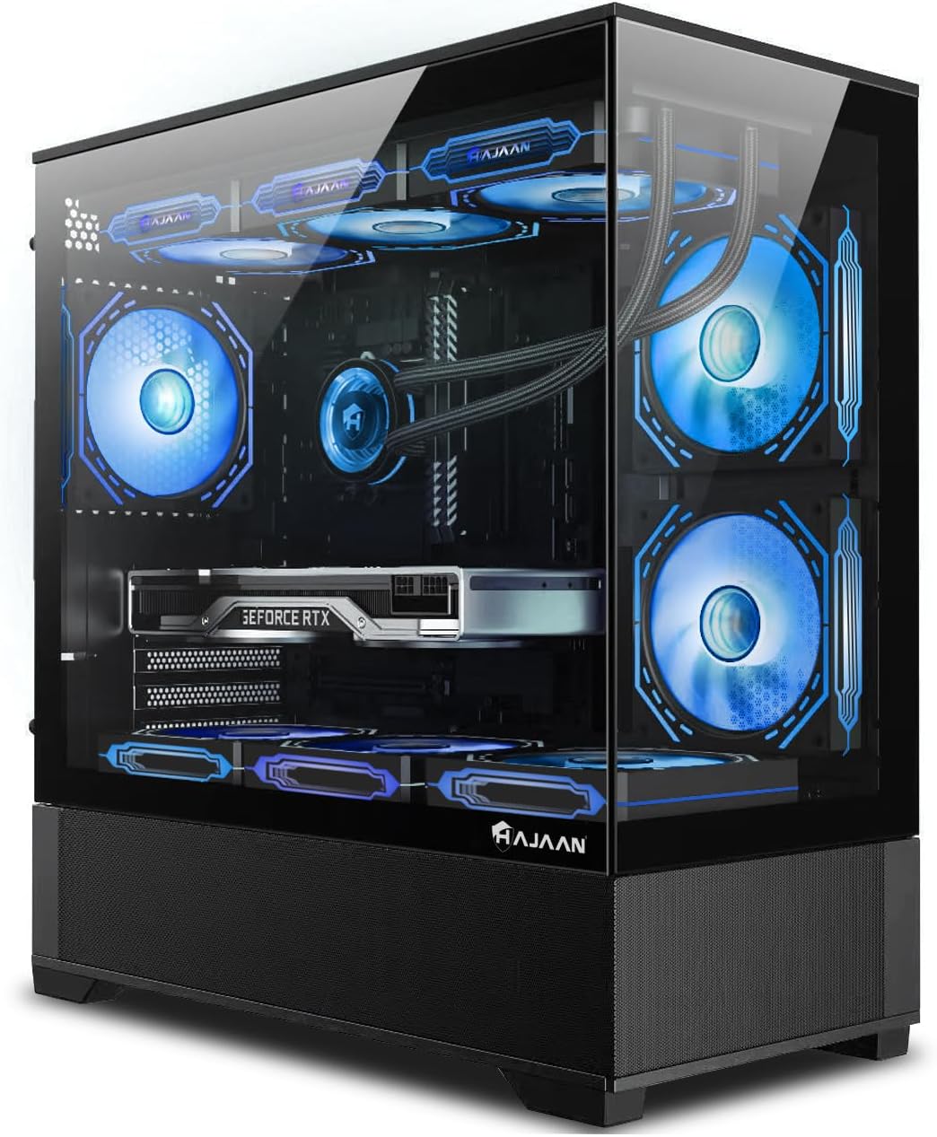 HAJAAN Gaming PC (AMD Ryzen 7 7700X Processor up to 5.4GHz, GeForce RTX 5070 12GB GDDR7, 32GB DDR5, 1TB NVMe SSD, WiFi Ready, Windows 11 Pro)