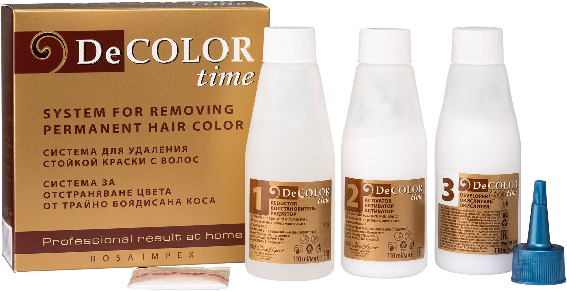 DeColor Time Hair Depigmentation System | Hair Dye Remover | suppress hair dye | Hair dye liquidation | Recover your Natural Colour | Dye Colour Eraser | 330 ML