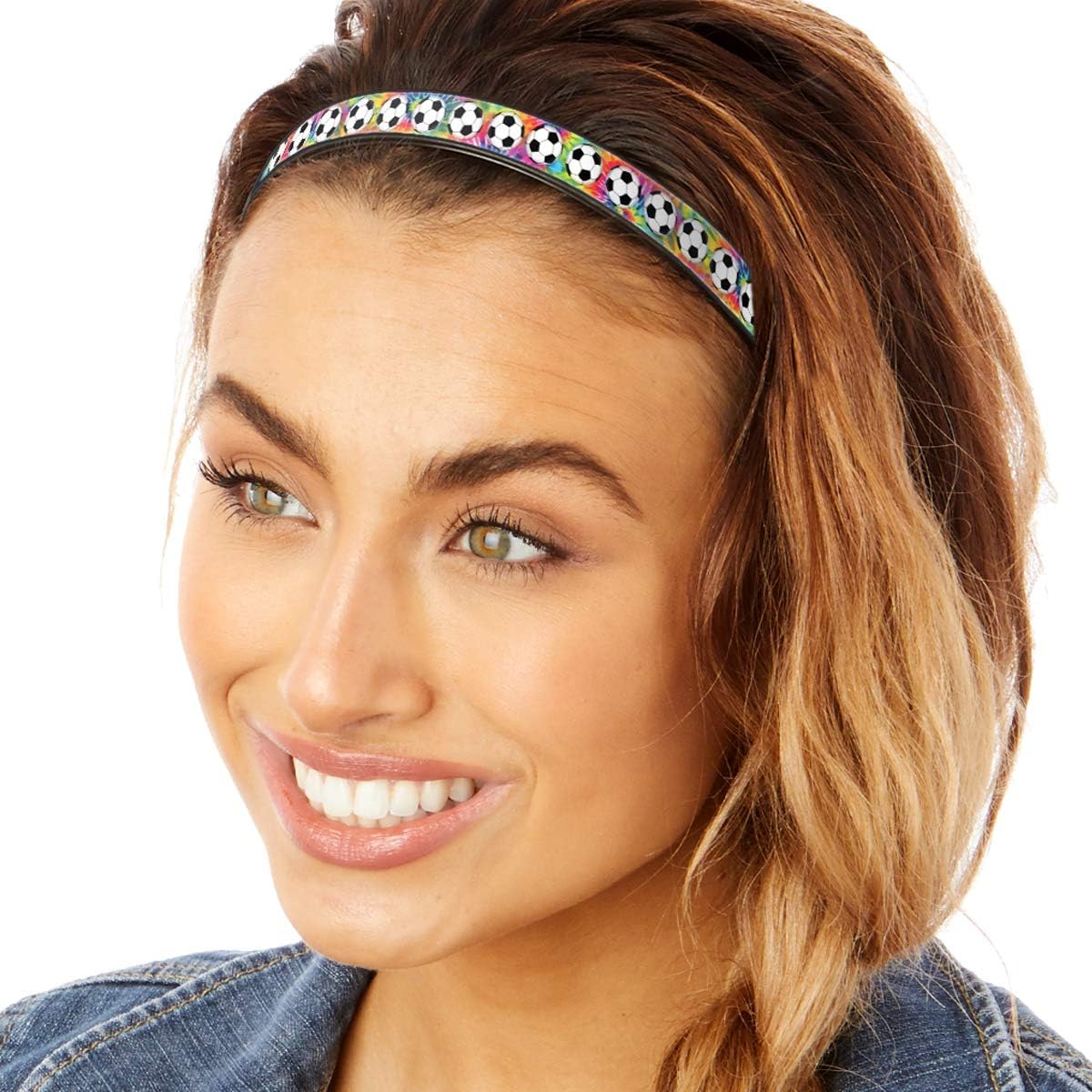Hipsy Blades Adjustable & Flexible No Slip Soccer Sports Headbands for Women Girls & Teens