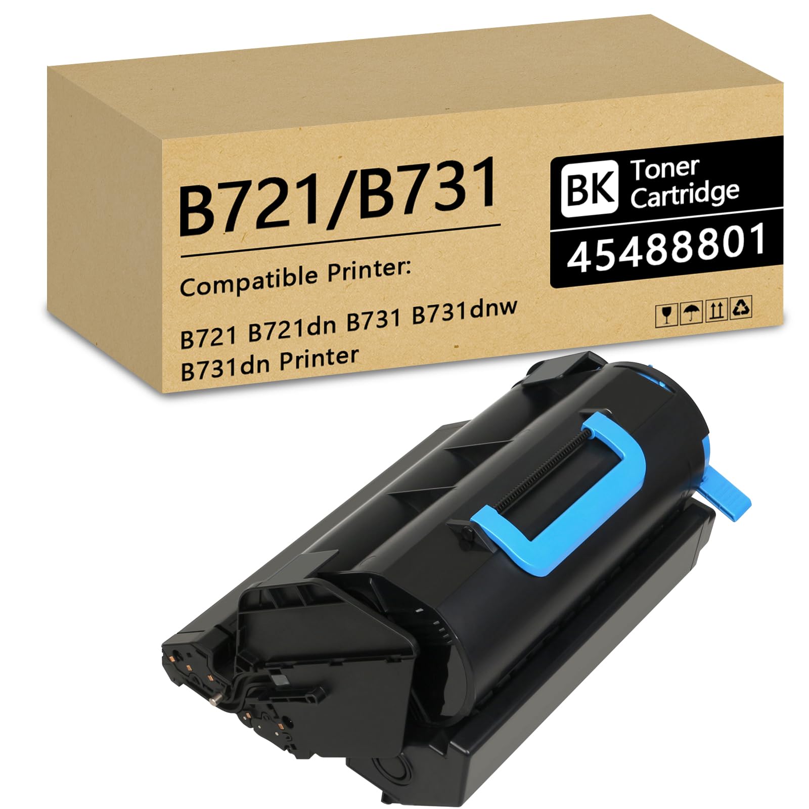 B721 B731 Black Toner Cartridge Replacement for