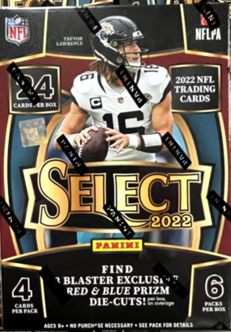 2022 Panini Select NFL Football Factory Sealed Blaster Box 24 Cards (6 packs of 4 cards) Look for Possible Rare Zebra Parallel Prizm Cards Chase exclusive memorabilia and autographed rookie cards of the 2022 Rookies such as Brock Purdy (49ers), Kenny Pickett Malik Willis Desmond Ridder Chris Olave, George Pickens Aidan Hutchinson. Look for stars and rare inserts and parallels of Tom Brady, Patrick Mahomes II, Josh Allen, Justin Herbert, and many more