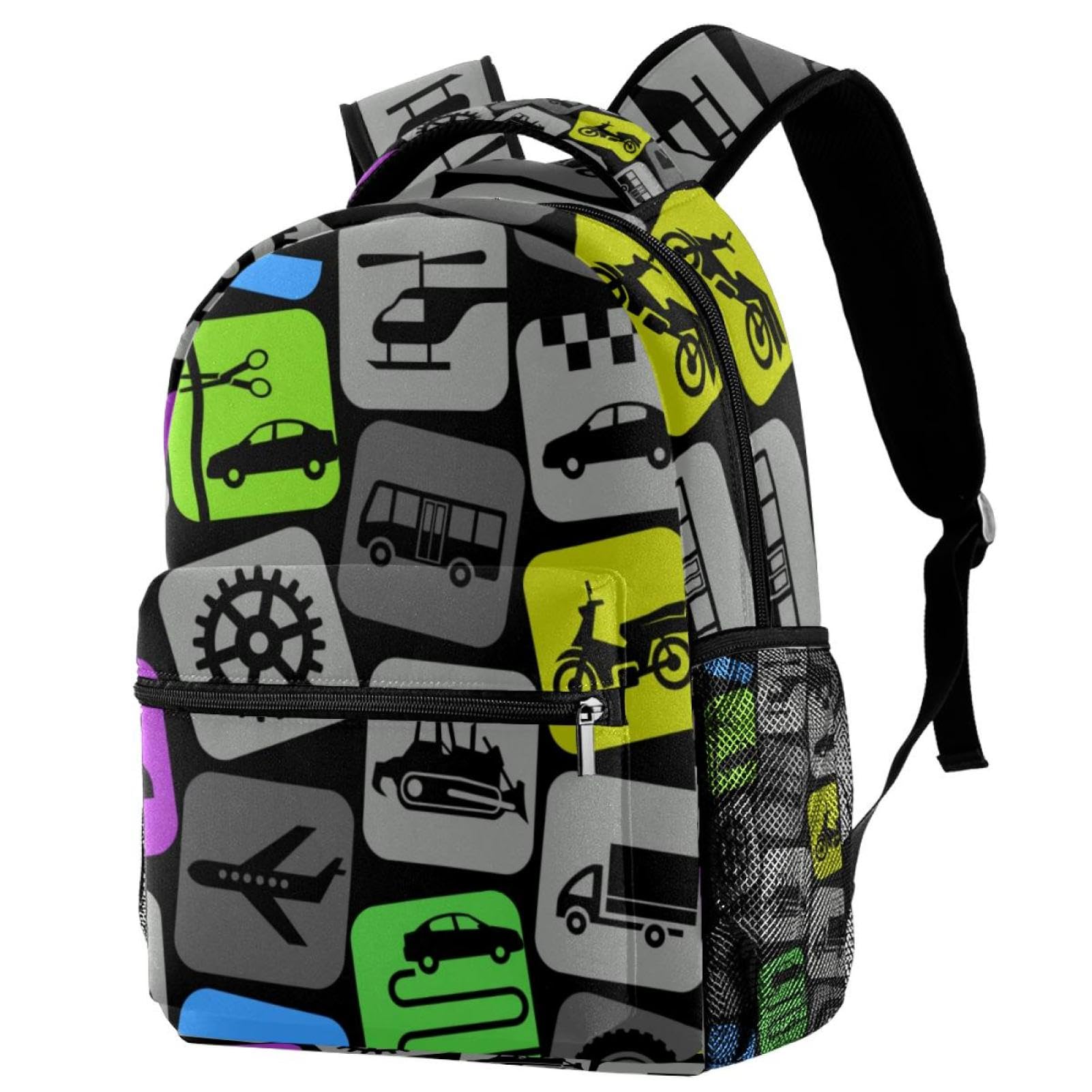 Sac à dos d'école multicolore pour ordi et voyage ado 29x20x40cm - 7