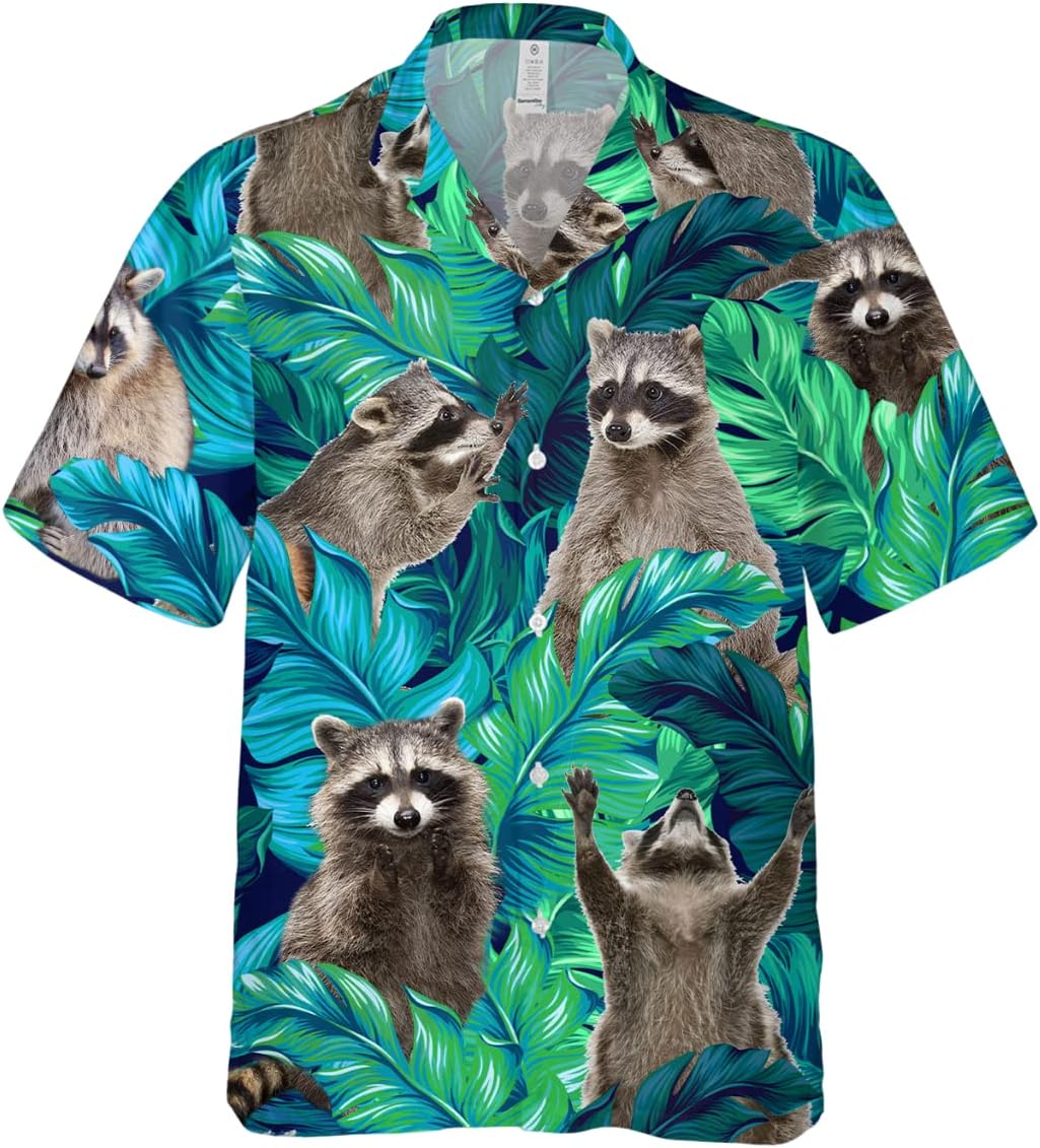 ACEPrintsFunny Horse Hawaiian Shirts for Men Women, Love Horse Racing Hawaiian Summer Short-Sleeve Casual Relaxed-Fit Button-Down