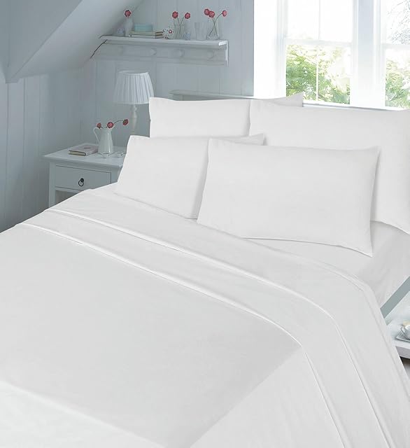Extra Large luxury pillowcase Pair polycotton 22 x 31,To fit large pillow, box pillow, By Papa Jones Ltd (White)