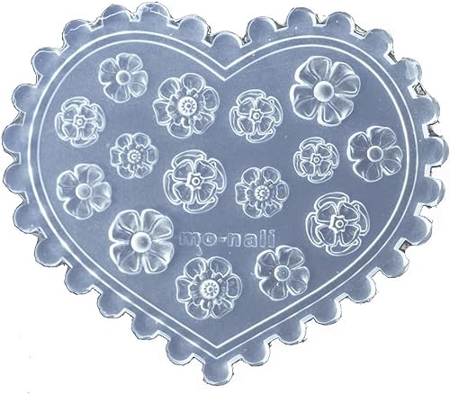 Miniatura 8 de Molde de tallado de silicona para arte de uñas 3D, tamaño pequeño, molde de silicona para arte de uñas, flor estrella, plantilla floral,