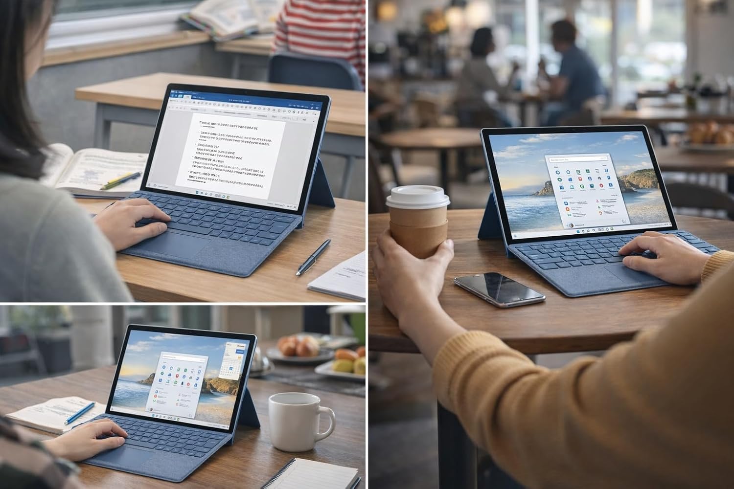 Microsoft Surface Pro Type Cover Blue – Detachable Keyboard with Touchpad for Surface Pro 3/4/5/6/7/7+ (Renewed)