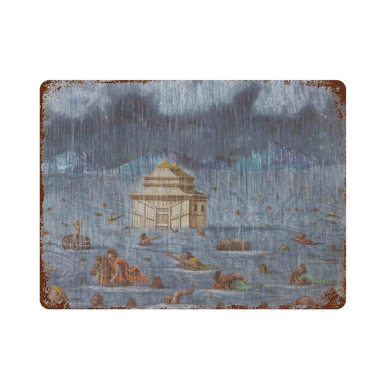xiaoxiaoshen Noah's Ark Bible， Nautical Boat Wall Decor Art Metal Tin Poster Modern Home Decor Art Home Bar Shop Decorations Vintage Sign 30x40cm