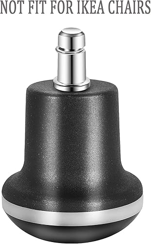 Miniatura 4 de Bell Glides - Ruedas giratorias de repuesto para taburete de oficina o silla, para ruedas fijas estacionarias, perfil corto, 5 piezas (deslizadores