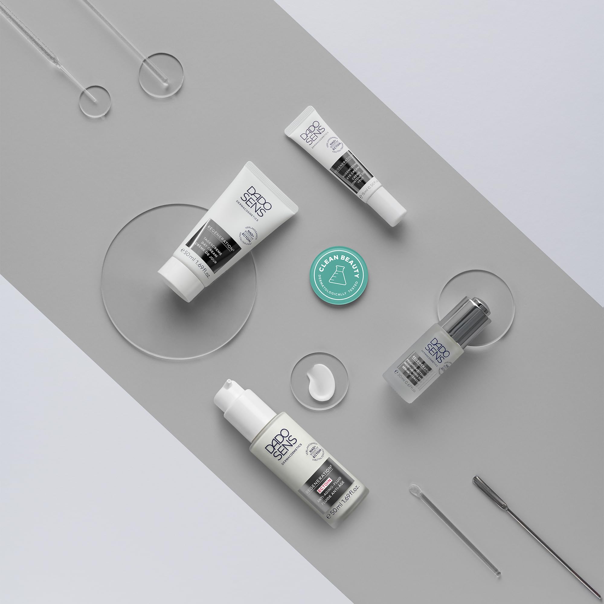 DADO SENS REGENERATION E Nachtcreme 50 ml, Mit NAD+ Booster & Ectoin | Feuchtigkeitsspendende Nachtpflege, Mildert Falten, Anti-Aging Nachtcreme, Regenerierend & Straffend, Fördert Zellenergie