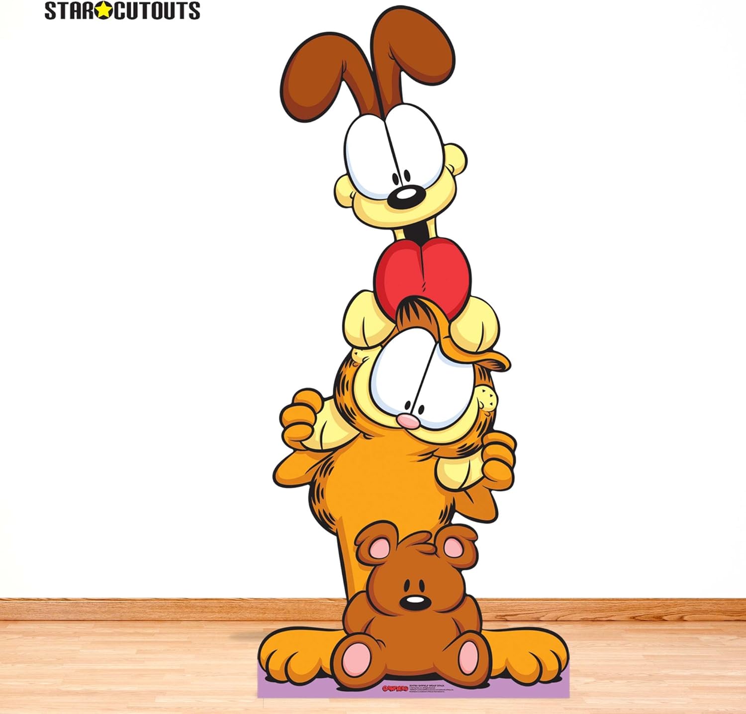 Star Cutouts SC4780 Garfield, Odie and Pooky Group Stack Cardboard Cutouts – Official Garfield Decorations for Fans, Parties & Displays Height 191cm