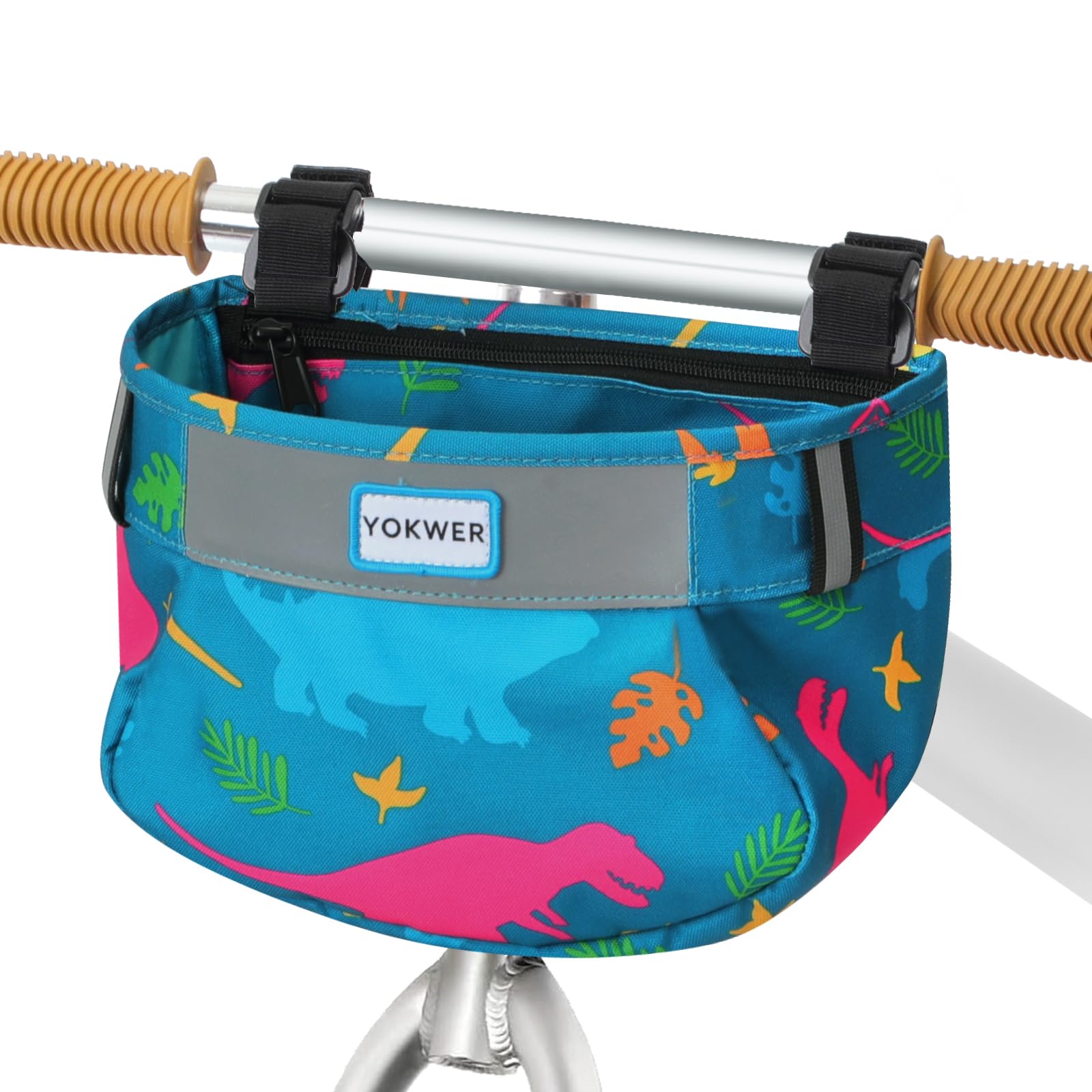 YOKWER Kids Bike Basket Front Handlebar Bag for Boys Girls, Easy to Install — image 1