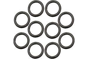 10 pcs 1-Inch Carabiner Clips, Zinc Alloy Round Snap Hooks