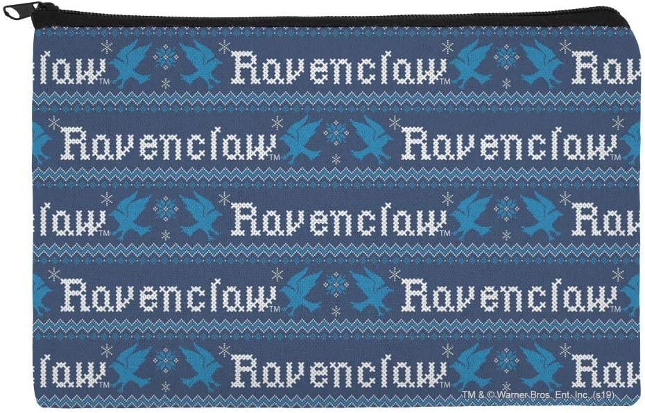 GRAPHICS & MORE Harry Potter Ravenclaw Sweater with Words Pattern Pencil Pen Organizer Zipper Pouch Case