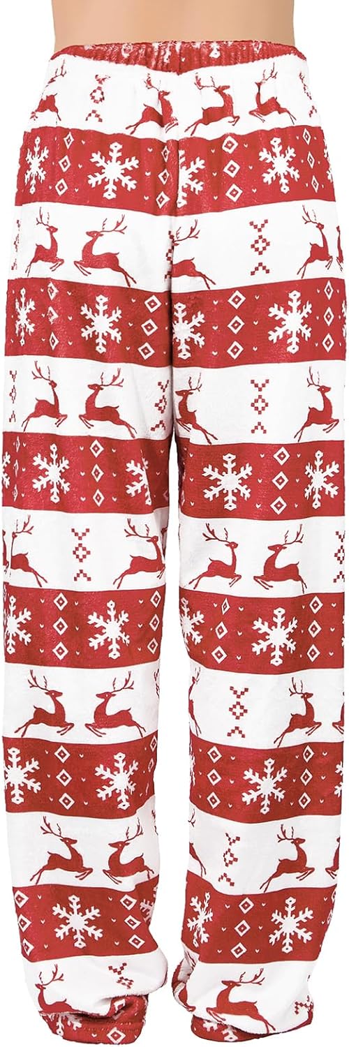 American Trends Womens Plush Pajama Pants Soft Fuzzy Pajama Bottoms for Women Cozy Pj Fleece Lounge Pants - Image 3