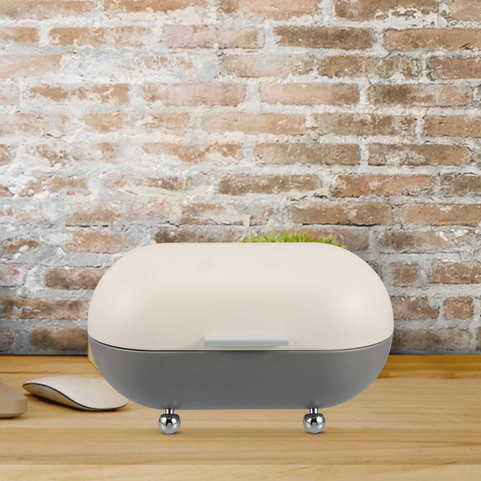 LALAFINA Boîte à Vintage en Fer Grosse Capacité et Couvercle Rabattable, Rangement Polyvalent Cuisine et Bureau au Style Rétro Élégant
