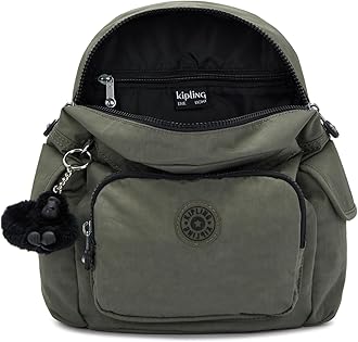 Kipling CITY PACK MINI Small backpack, Green Moss, 14x27x29 cm (LxWxH)