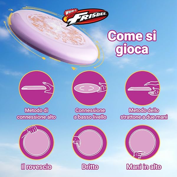 Wham-O Frisbee Freestyle Disc 160g, 26.67cm, PE Resistente e Flessibile per Spiaggia all'aperto, Divertimento in Famiglia - 5